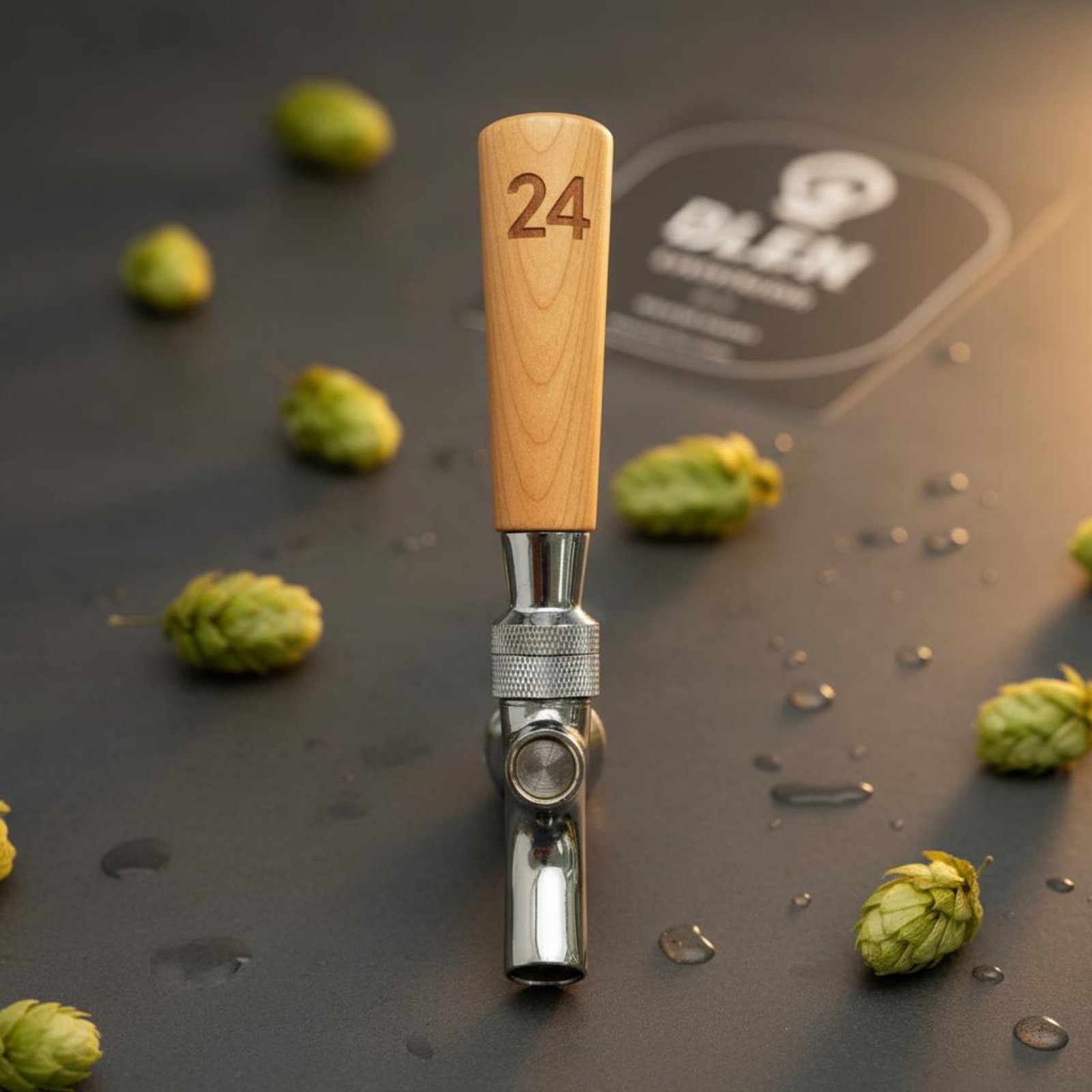 Home Bar Accessories - Short Wooden Beer Handle Solid Wood