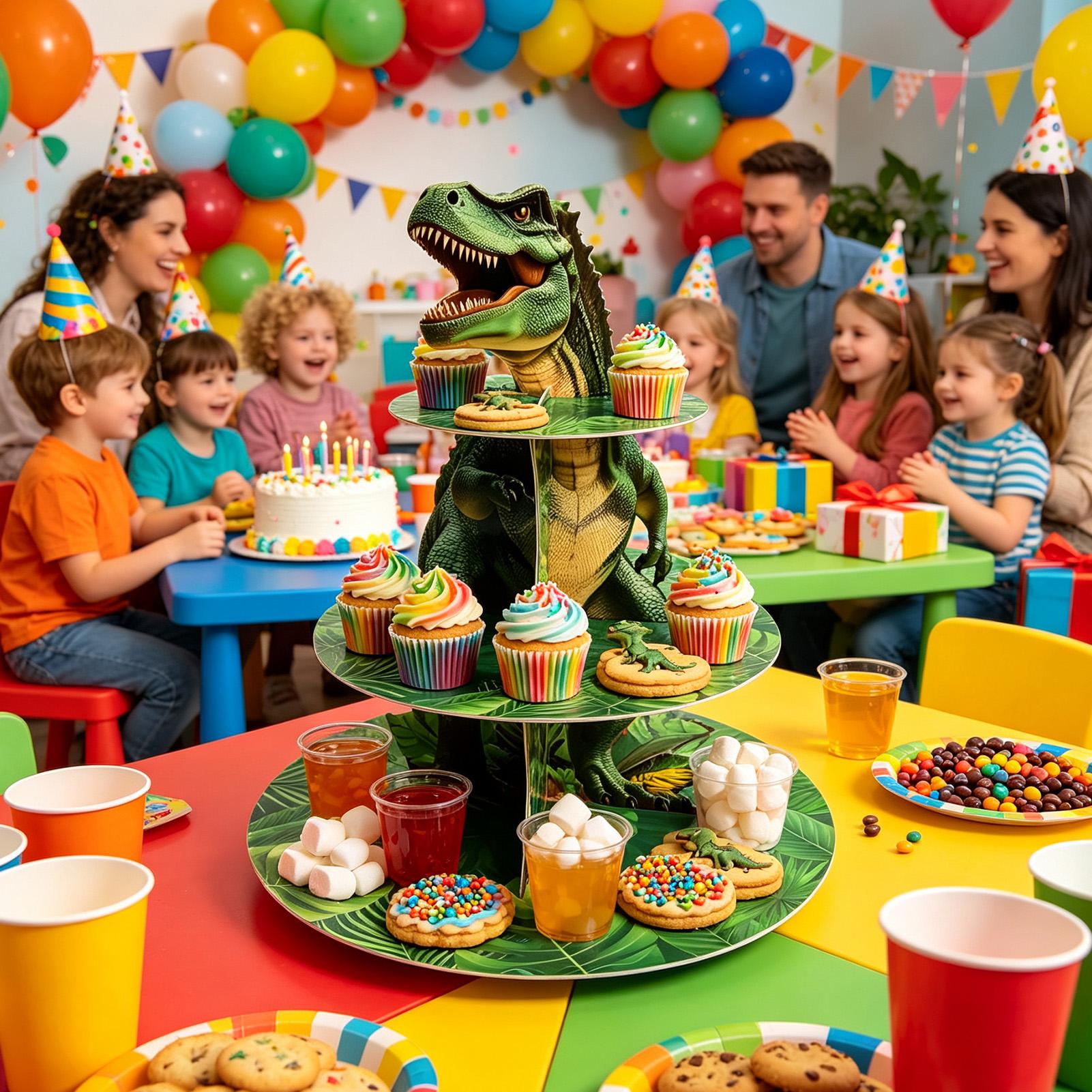 Cupcake Stand 3 Tiers Dinosaur - đánh giá và giá Home Bar Set