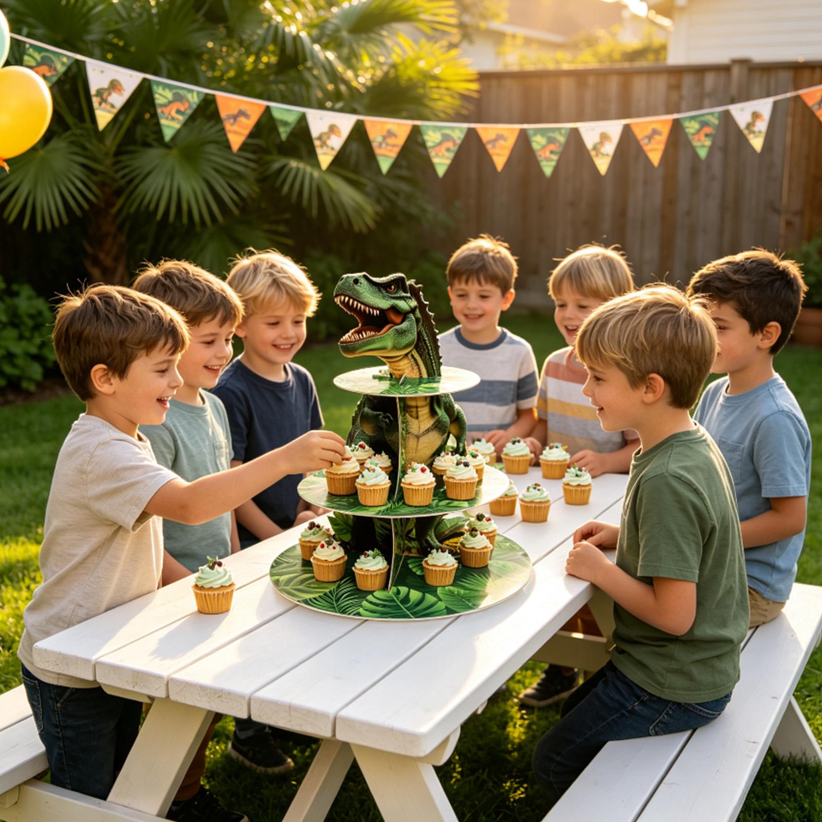 Cupcake Stand 3 Tiers Dinosaur - đánh giá và giá Home Bar Set