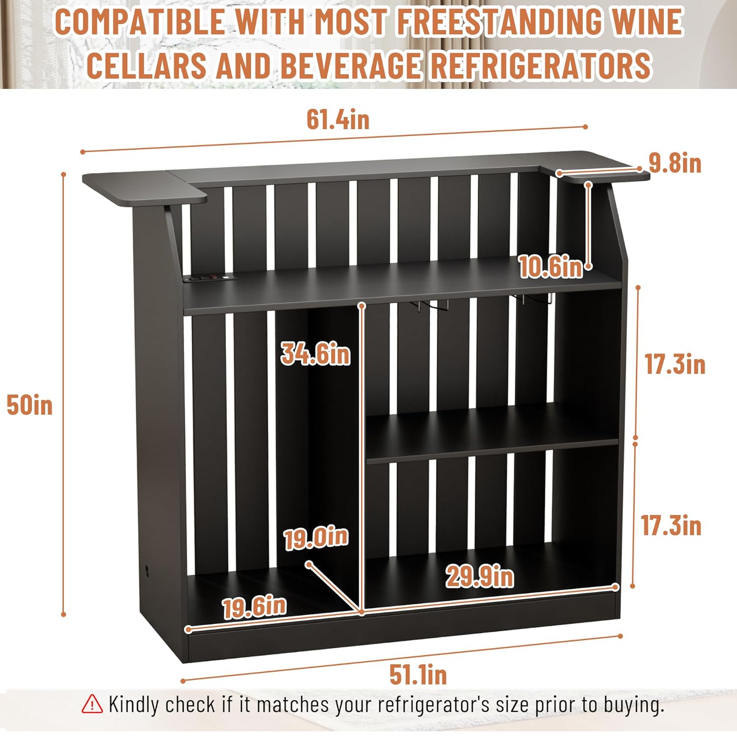 U-Shape Bar Table, Home Bar Un - đánh giá và giá Home Bar And Fridge