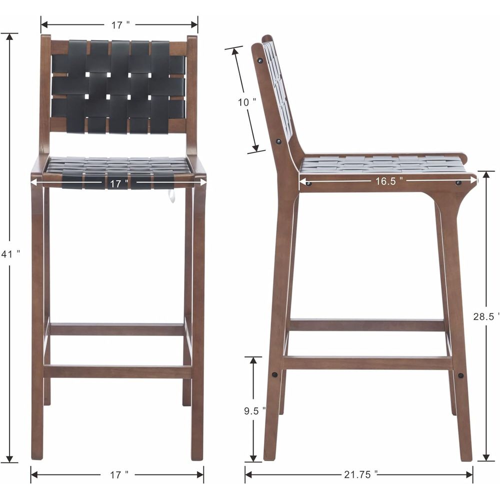 Set of 2 Wooden Bar Stools, Bl - đánh giá và giá Home Bar Stools