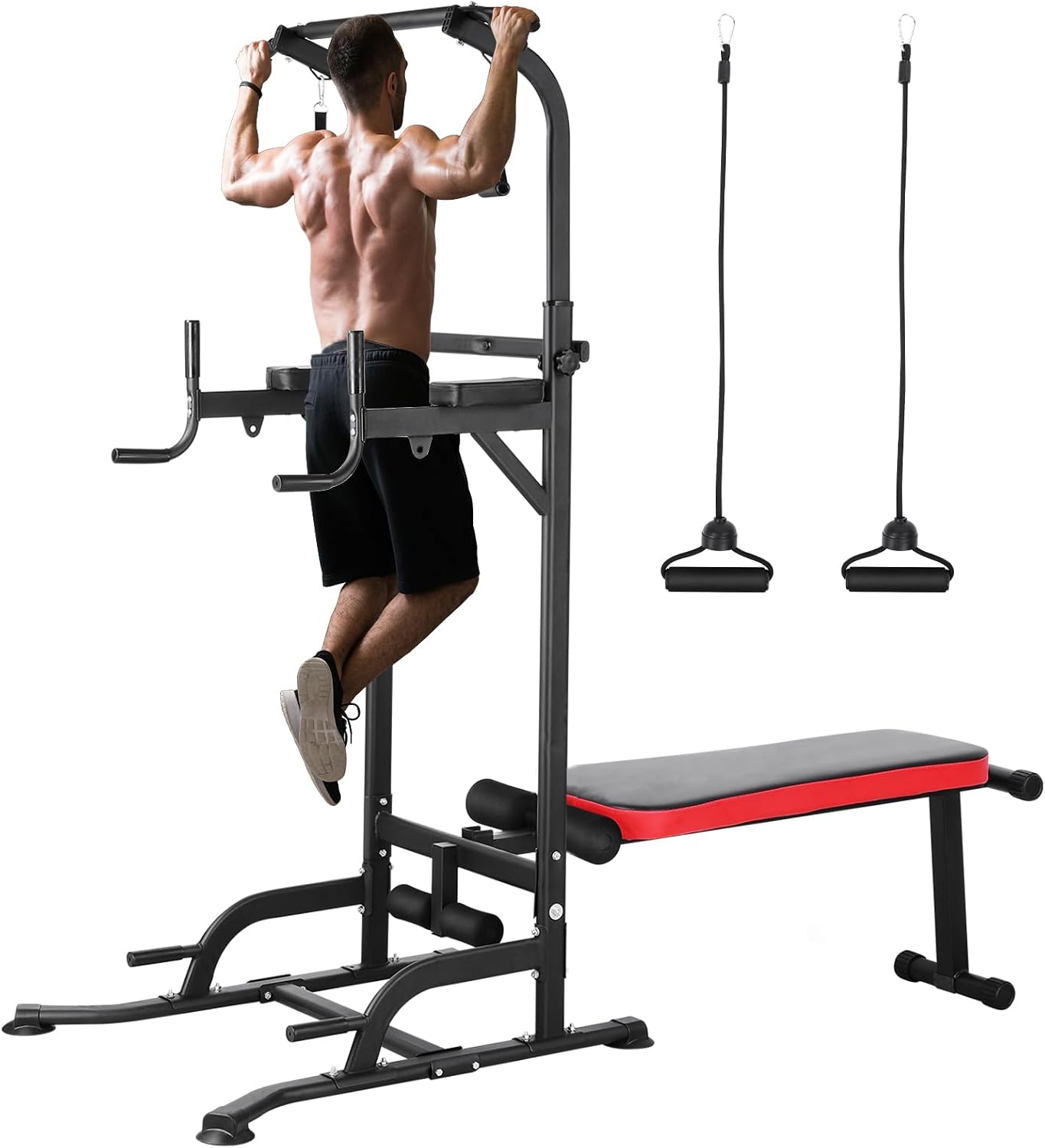 Power Tower with Bench, Pull U - đánh giá và giá Home Bar And Gym