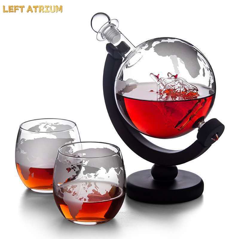 Glass globe shaped decanter, w - đánh giá và giá Decanter Globe Set