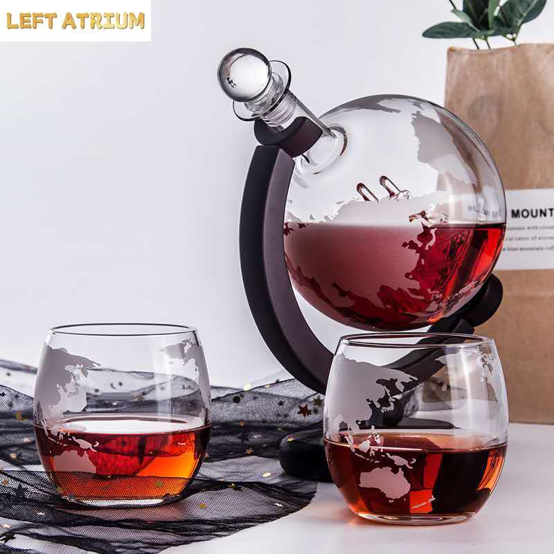 Glass globe shaped decanter, w - đánh giá và giá Decanter Globe Set