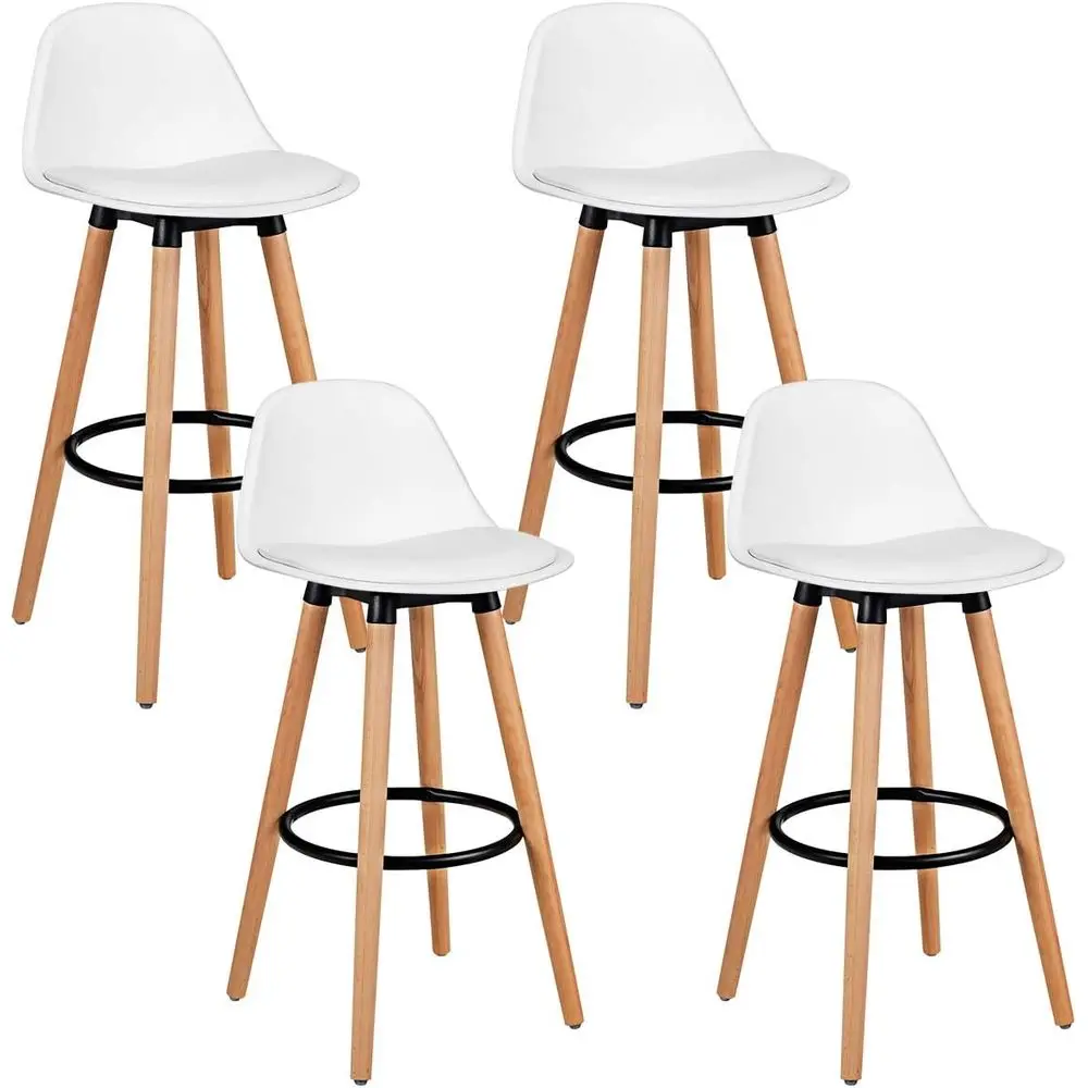 Set of 4 Bar Stools with PU Le - đánh giá và giá Home Bar Stools