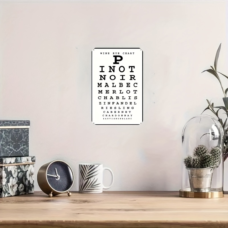 Vintage Wine Eye Chart Metal S - đánh giá và giá Home Bar And Kitchen