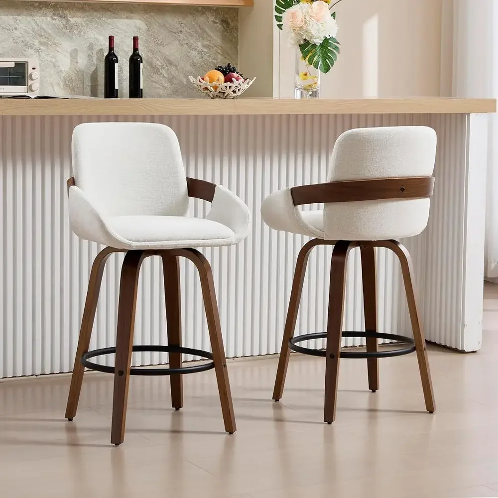 Beige Fabric Swivel Bar Stools - đánh giá và giá Home Bar Stools
