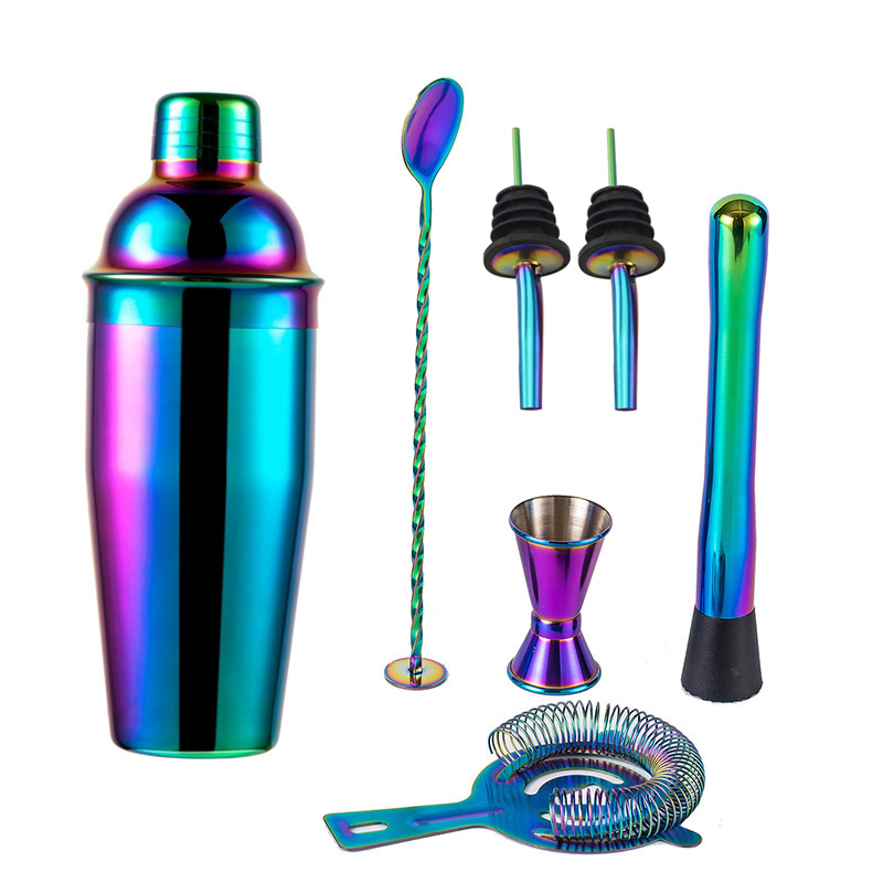 5/7pcs Rainbow Cocktail Shaker - đánh giá và giá Boston Shaker Set
