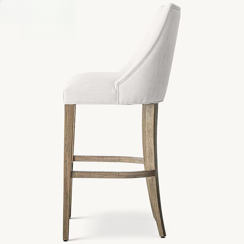 Light luxury solid wood bar ch - đánh giá và giá Home Bar Stools