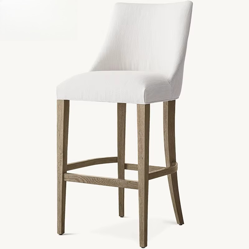 Light luxury solid wood bar ch - đánh giá và giá Home Bar Stools