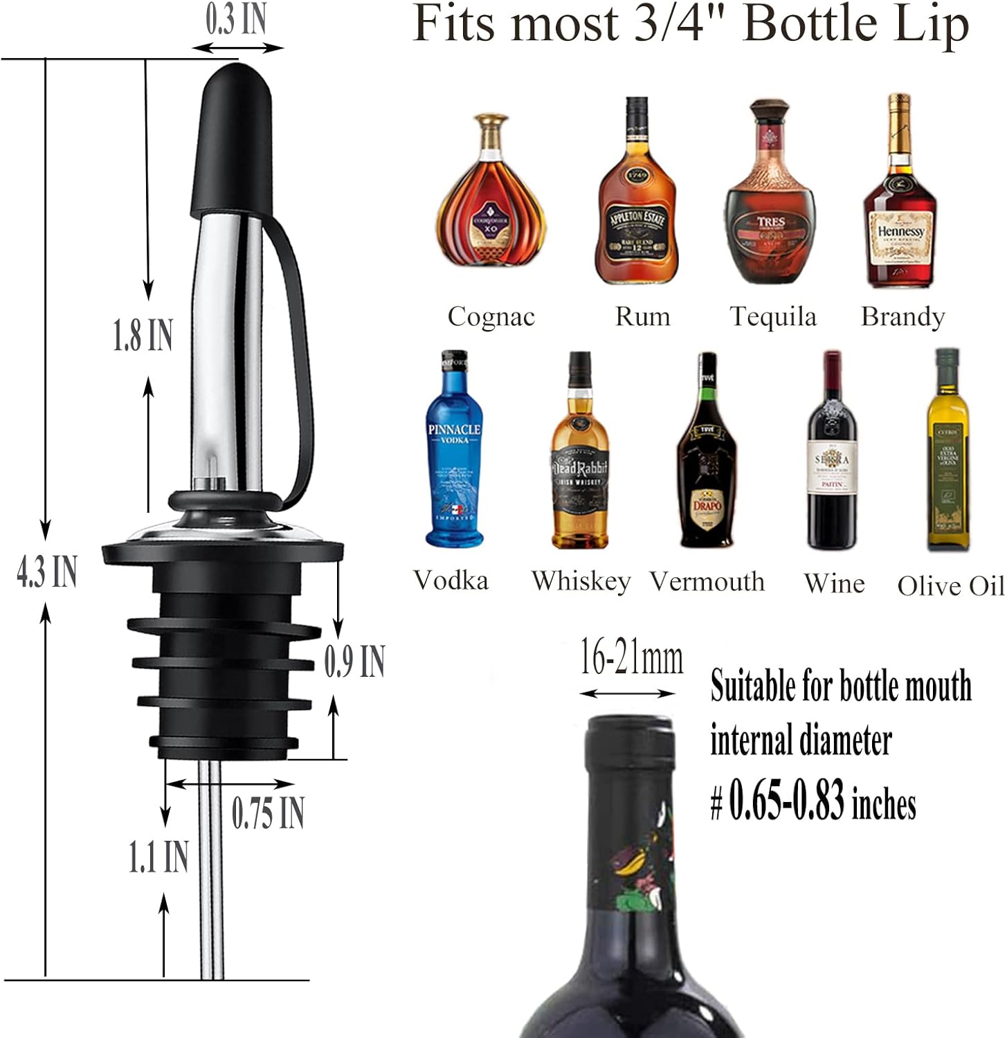 12 Pack Liquor Pour Spout With - đánh giá và giá Speed Pourer Cap