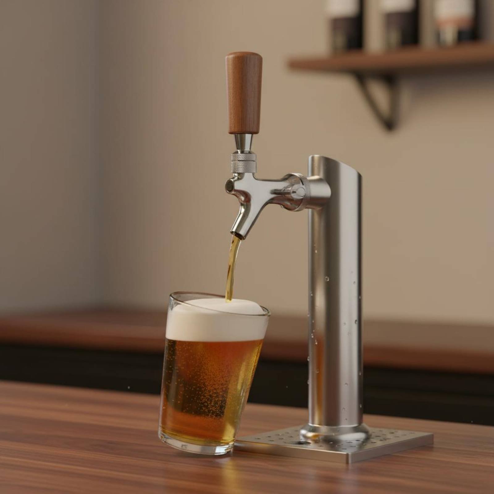 Short Wooden Beer Handle Solid - đánh giá và giá Home Bar Accessories
