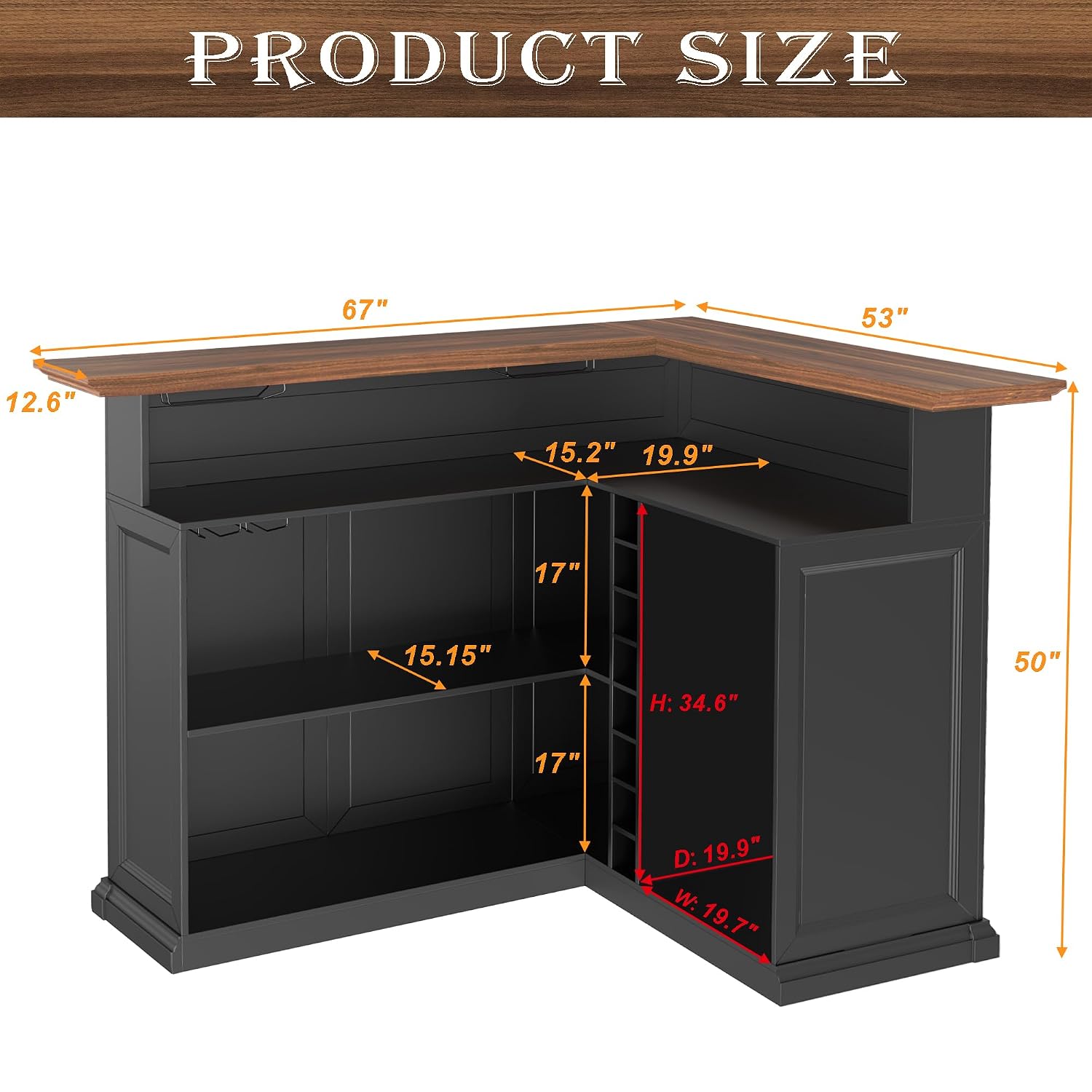 L-Shaped Home Bar Cabinet with - đánh giá và giá Home Bar And Fridge