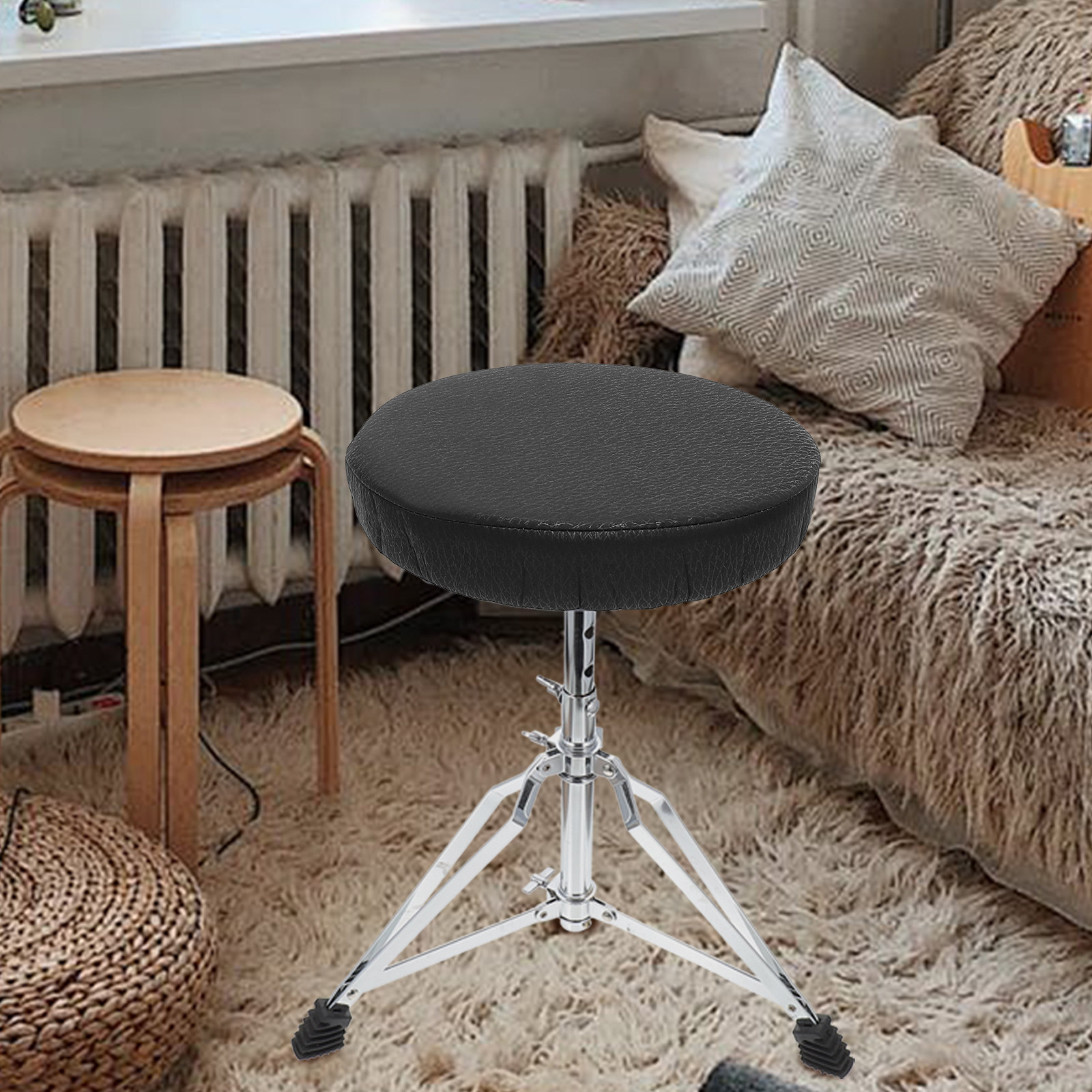 Super Round Stool Cover Black  - đánh giá và giá Home Bar Stools